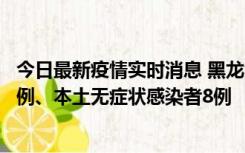 今日最新疫情实时消息 黑龙江10月21日新增本土确诊病例1例、本土无症状感染者8例