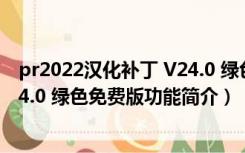 pr2022汉化补丁 V24.0 绿色免费版（pr2022汉化补丁 V24.0 绿色免费版功能简介）