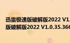 迅雷极速版破解版2022 V1.0.35.366 Win11版（迅雷极速版破解版2022 V1.0.35.366 Win11版功能简介）