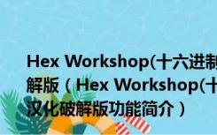 Hex Workshop(十六进制编辑器)X64 V6.7.25284 汉化破解版（Hex Workshop(十六进制编辑器)X64 V6.7.25284 汉化破解版功能简介）