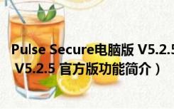 Pulse Secure电脑版 V5.2.5 官方版（Pulse Secure电脑版 V5.2.5 官方版功能简介）