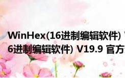 WinHex(16进制编辑软件) V19.9 官方最新版（WinHex(16进制编辑软件) V19.9 官方最新版功能简介）