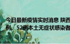 今日最新疫情实时消息 陕西10月22日新增16例本土确诊病例、52例本土无症状感染者