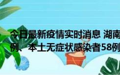 今日最新疫情实时消息 湖南10月22日新增本土确诊病例10例、本土无症状感染者58例