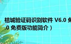 桔城验证码识别软件 V6.0 免费版（桔城验证码识别软件 V6.0 免费版功能简介）