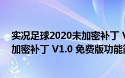 实况足球2020未加密补丁 V1.0 免费版（实况足球2020未加密补丁 V1.0 免费版功能简介）