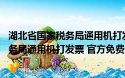 湖北省国家税务局通用机打发票 官方免费版（湖北省国家税务局通用机打发票 官方免费版功能简介）