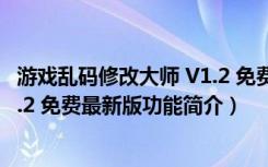 游戏乱码修改大师 V1.2 免费最新版（游戏乱码修改大师 V1.2 免费最新版功能简介）