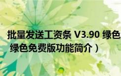 批量发送工资条 V3.90 绿色免费版（批量发送工资条 V3.90 绿色免费版功能简介）