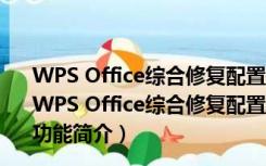 WPS Office综合修复配置工具 V11.1.0.9513 绿色免费版（WPS Office综合修复配置工具 V11.1.0.9513 绿色免费版功能简介）