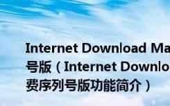 Internet Download Manager注册机 V6.41.3 免费序列号版（Internet Download Manager注册机 V6.41.3 免费序列号版功能简介）