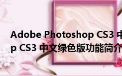 Adobe Photoshop CS3 中文绿色版（Adobe Photoshop CS3 中文绿色版功能简介）