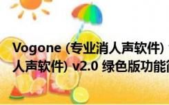 Vogone (专业消人声软件) v2.0 绿色版（Vogone (专业消人声软件) v2.0 绿色版功能简介）