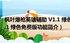 枫叶爆枪英雄辅助 V1.1 绿色免费版（枫叶爆枪英雄辅助 V1.1 绿色免费版功能简介）