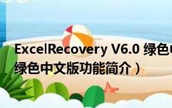 ExcelRecovery V6.0 绿色中文版（ExcelRecovery V6.0 绿色中文版功能简介）