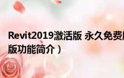 Revit2019激活版 永久免费版（Revit2019激活版 永久免费版功能简介）