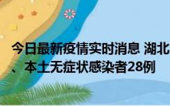 今日最新疫情实时消息 湖北10月23日新增本土确诊病例1例、本土无症状感染者28例