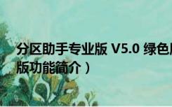 分区助手专业版 V5.0 绿色版（分区助手专业版 V5.0 绿色版功能简介）