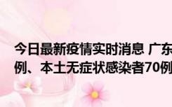 今日最新疫情实时消息 广东10月23日新增本土确诊病例23例、本土无症状感染者70例