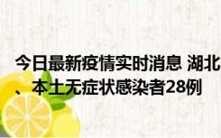 今日最新疫情实时消息 湖北10月23日新增本土确诊病例1例、本土无症状感染者28例