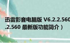 迅雷影音电脑版 V6.2.2.560 最新版（迅雷影音电脑版 V6.2.2.560 最新版功能简介）