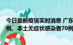 今日最新疫情实时消息 广东10月23日新增本土确诊病例23例、本土无症状感染者70例