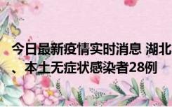 今日最新疫情实时消息 湖北10月23日新增本土确诊病例1例、本土无症状感染者28例