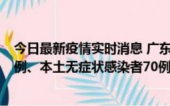 今日最新疫情实时消息 广东10月23日新增本土确诊病例23例、本土无症状感染者70例