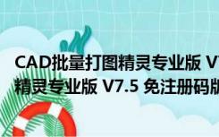 CAD批量打图精灵专业版 V7.5 免注册码版（CAD批量打图精灵专业版 V7.5 免注册码版功能简介）