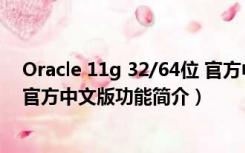 Oracle 11g 32/64位 官方中文版（Oracle 11g 32/64位 官方中文版功能简介）