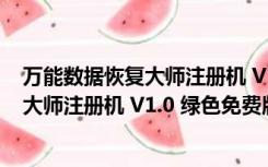 万能数据恢复大师注册机 V1.0 绿色免费版（万能数据恢复大师注册机 V1.0 绿色免费版功能简介）