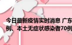 今日最新疫情实时消息 广东10月23日新增本土确诊病例23例、本土无症状感染者70例