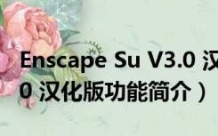 Enscape Su V3.0 汉化版（Enscape Su V3.0 汉化版功能简介）