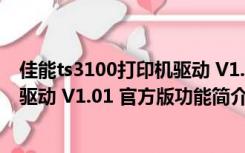 佳能ts3100打印机驱动 V1.01 官方版（佳能ts3100打印机驱动 V1.01 官方版功能简介）