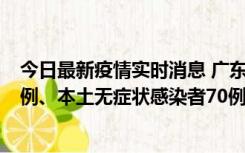 今日最新疫情实时消息 广东10月23日新增本土确诊病例23例、本土无症状感染者70例