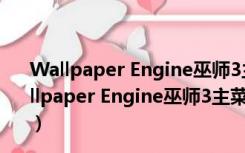 Wallpaper Engine巫师3主菜单动画动态壁纸 免费版（Wallpaper Engine巫师3主菜单动画动态壁纸 免费版功能简介）