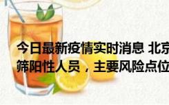 今日最新疫情实时消息 北京通州新增1例确诊病例和5例初筛阳性人员，主要风险点位公布