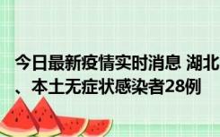 今日最新疫情实时消息 湖北10月23日新增本土确诊病例1例、本土无症状感染者28例