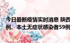 今日最新疫情实时消息 陕西10月23日新增本土确诊病例22例、本土无症状感染者59例