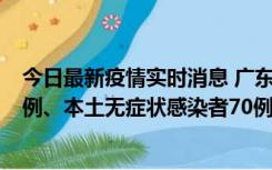 今日最新疫情实时消息 广东10月23日新增本土确诊病例23例、本土无症状感染者70例