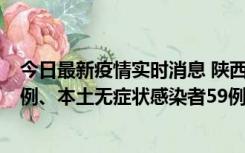 今日最新疫情实时消息 陕西10月23日新增本土确诊病例22例、本土无症状感染者59例