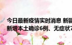 今日最新疫情实时消息 新疆乌鲁木齐：10月24日0-21时，新增本土确诊6例、无症状71例