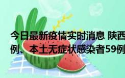 今日最新疫情实时消息 陕西10月23日新增本土确诊病例22例、本土无症状感染者59例