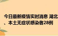 今日最新疫情实时消息 湖北10月23日新增本土确诊病例1例、本土无症状感染者28例