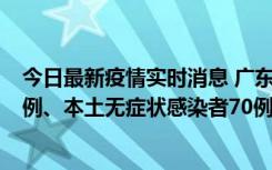 今日最新疫情实时消息 广东10月23日新增本土确诊病例23例、本土无症状感染者70例