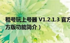 租号玩上号器 V1.2.1.3 官方版（租号玩上号器 V1.2.1.3 官方版功能简介）