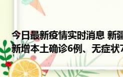 今日最新疫情实时消息 新疆乌鲁木齐：10月24日0-21时，新增本土确诊6例、无症状71例