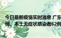 今日最新疫情实时消息 广东10月24日新增本土确诊病例33例、本土无症状感染者62例