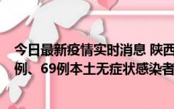 今日最新疫情实时消息 陕西10月24日新增17例本土确诊病例、69例本土无症状感染者