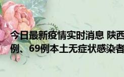 今日最新疫情实时消息 陕西10月24日新增17例本土确诊病例、69例本土无症状感染者